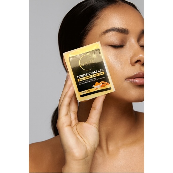 5 Turmeric With Aloe Vera Facial and Body Soap Bar - Picture 1 of 5